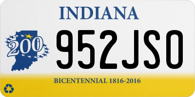 IN license plate 952JSO