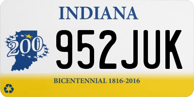 IN license plate 952JUK