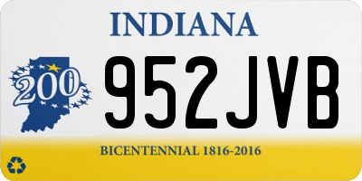 IN license plate 952JVB