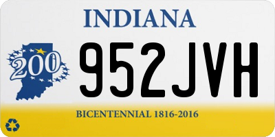 IN license plate 952JVH
