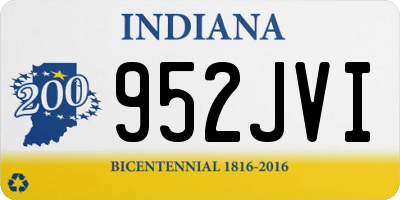 IN license plate 952JVI