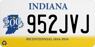 IN license plate 952JVJ