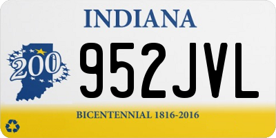 IN license plate 952JVL