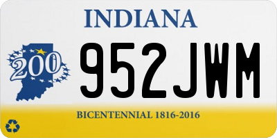 IN license plate 952JWM
