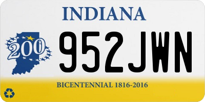 IN license plate 952JWN