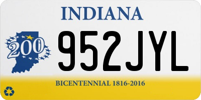 IN license plate 952JYL
