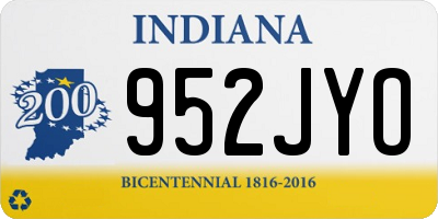 IN license plate 952JYO