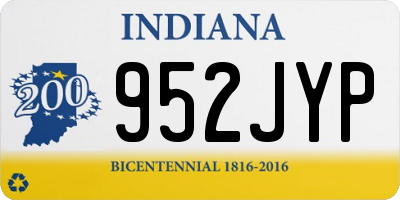 IN license plate 952JYP