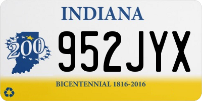 IN license plate 952JYX