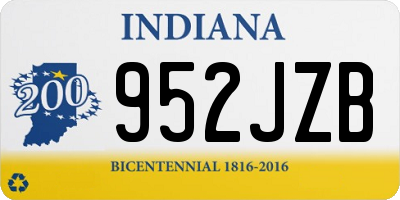 IN license plate 952JZB