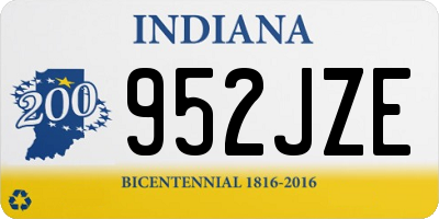IN license plate 952JZE
