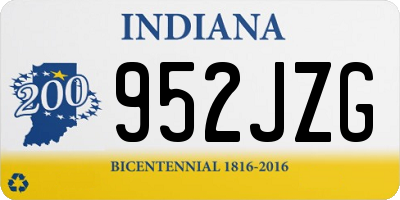 IN license plate 952JZG