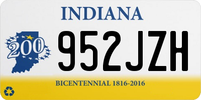 IN license plate 952JZH