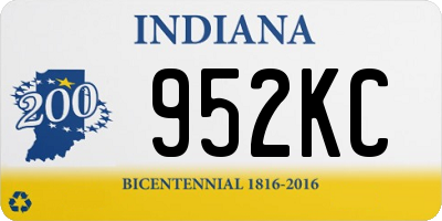 IN license plate 952KC