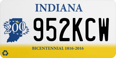 IN license plate 952KCW