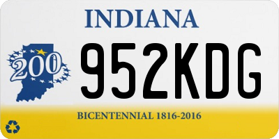 IN license plate 952KDG