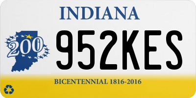 IN license plate 952KES