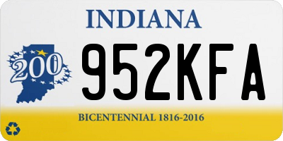 IN license plate 952KFA