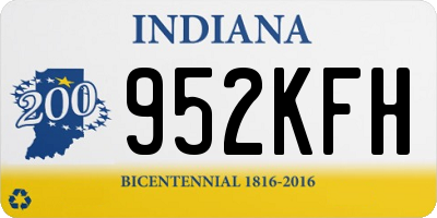IN license plate 952KFH
