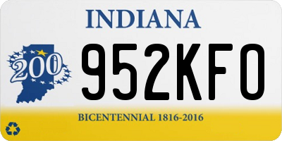 IN license plate 952KFO
