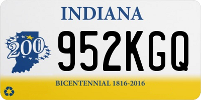 IN license plate 952KGQ