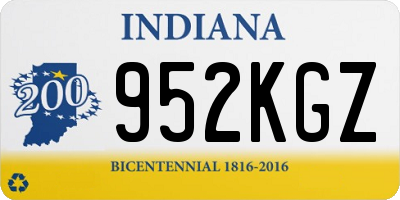 IN license plate 952KGZ