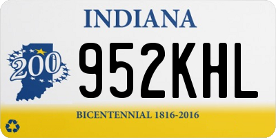IN license plate 952KHL