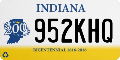 IN license plate 952KHQ