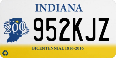 IN license plate 952KJZ