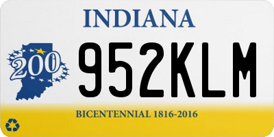 IN license plate 952KLM