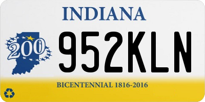 IN license plate 952KLN