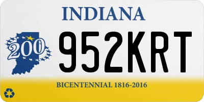 IN license plate 952KRT