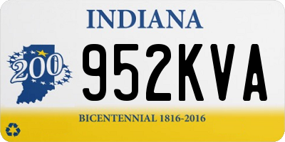 IN license plate 952KVA