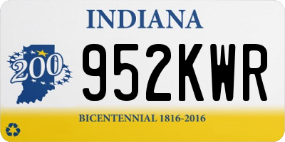 IN license plate 952KWR