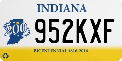IN license plate 952KXF