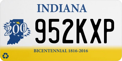 IN license plate 952KXP