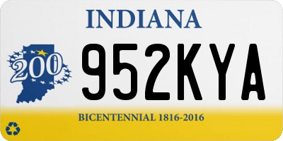 IN license plate 952KYA
