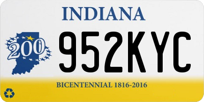 IN license plate 952KYC