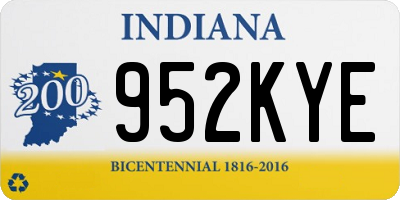 IN license plate 952KYE