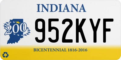 IN license plate 952KYF