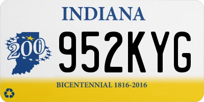 IN license plate 952KYG