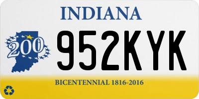 IN license plate 952KYK