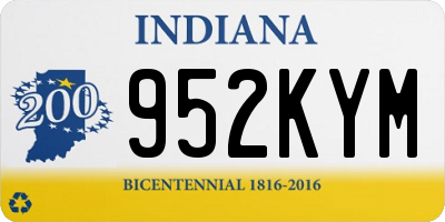 IN license plate 952KYM