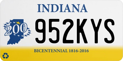 IN license plate 952KYS
