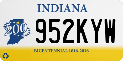 IN license plate 952KYW