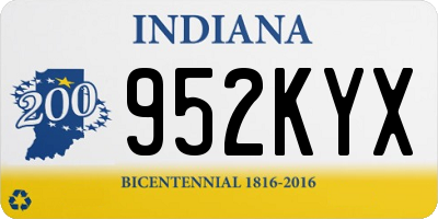 IN license plate 952KYX