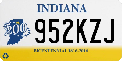 IN license plate 952KZJ