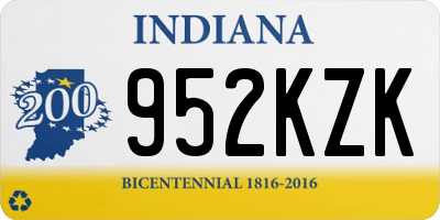IN license plate 952KZK