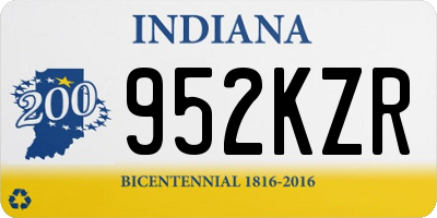 IN license plate 952KZR