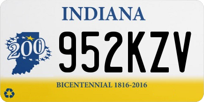 IN license plate 952KZV